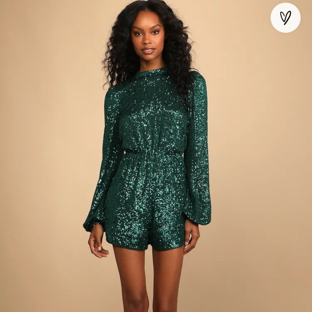 LAST MARKDOWN before consignment NWT Emerald Green Romper Sz M